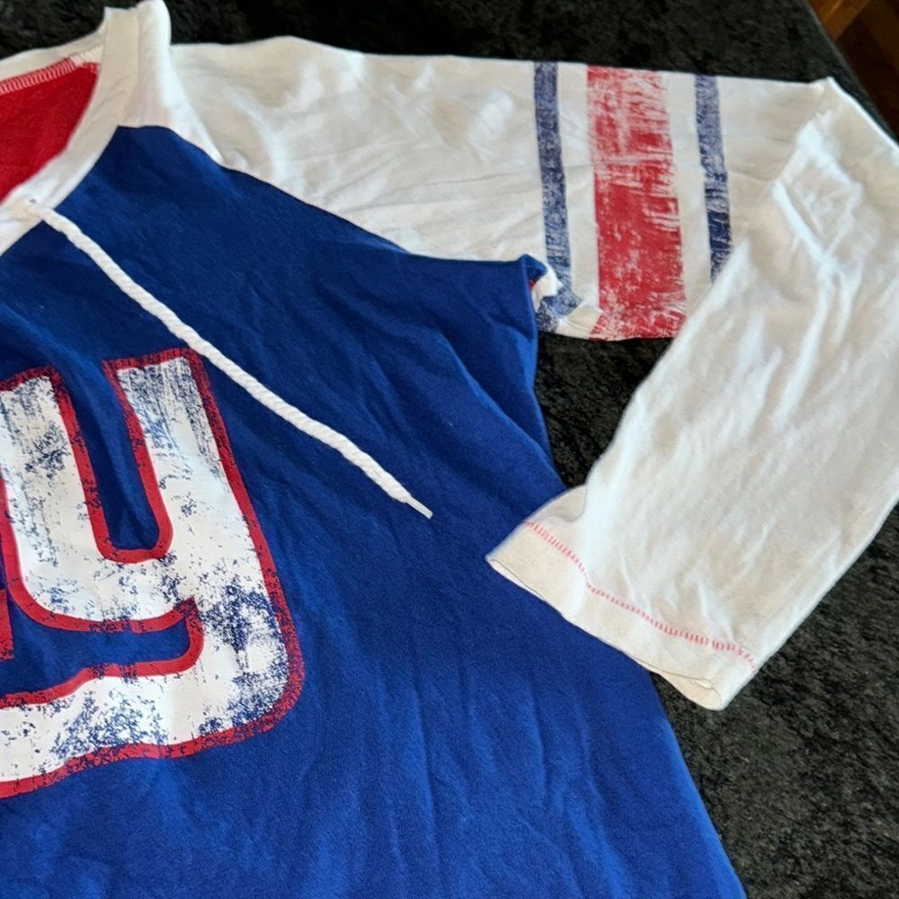 Royal Blue NY GIANTS Logo Raglan Sleeve Jersey XXL - Picture 4 of 7